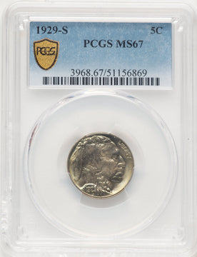 1929-S 5C Buffalo Nickel PCGS MS67