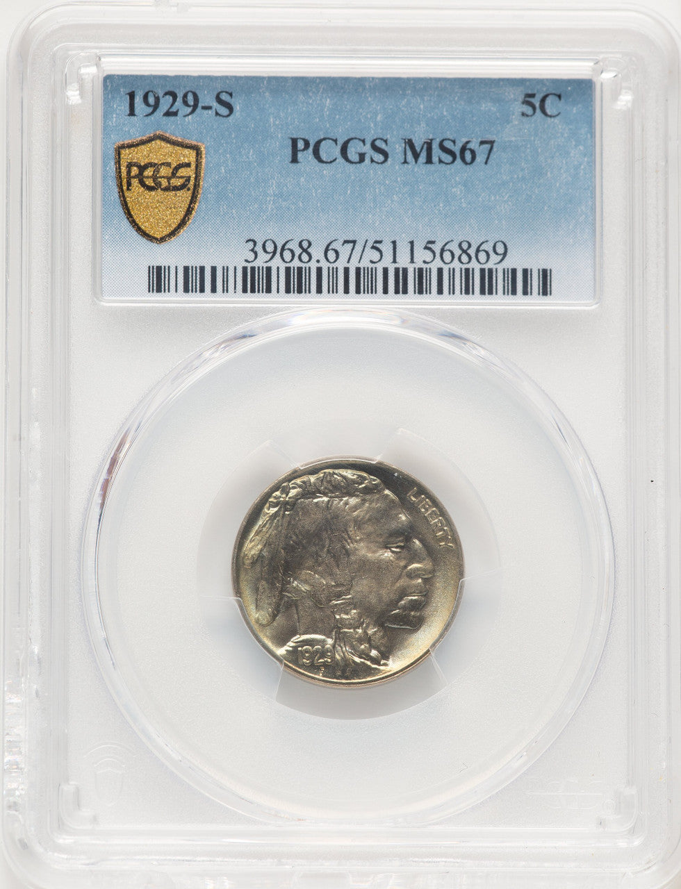 1929-S 5C Buffalo Nickel PCGS MS67