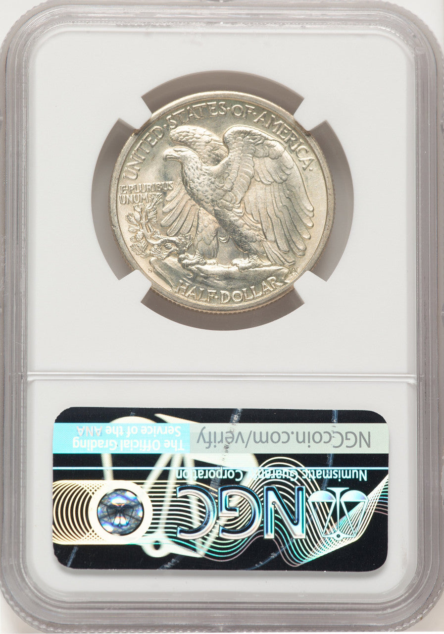 1944-S 50C Walking Liberty Half Dollar NGC MS67 (782355009)
