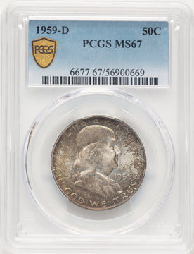 1959-D 50C Franklin Half Dollar PCGS MS67