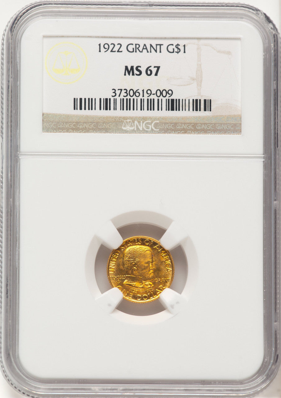1922 G$1 Grant No Star Commemorative Gold NGC MS67 (782355019)