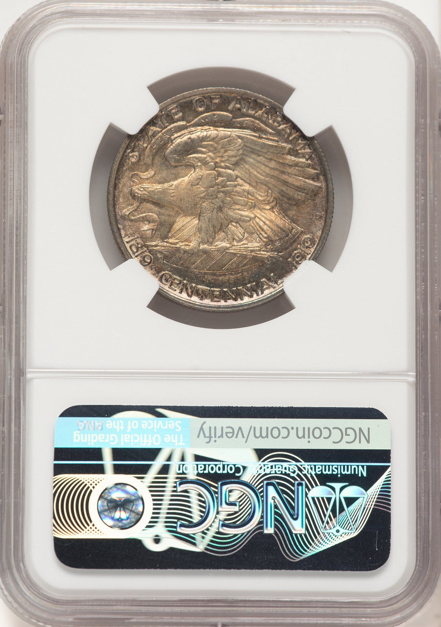 1921 50C Alabama 2X2 Commemorative Silver NGC MS65