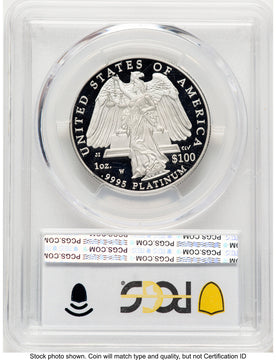 2008-W Proof Platinum Eagle 1 oz Blue Gradient PCGS PR70