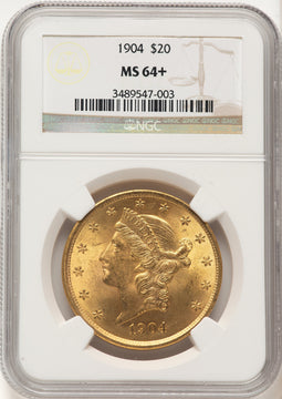 1904 $20 Liberty Liberty Double Eagle NGC MS64+ (782471129)