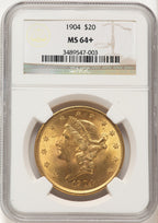 1904 $20 Liberty Liberty Double Eagle NGC MS64+ (782471129)