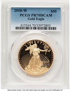 2010-W Proof Gold Eagle 1 oz Blue Gradient PCGS PR70