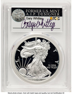2017-S Proof Silver Eagle Congratulations Set 1 oz FDI Gary Whitley PCGS PR70