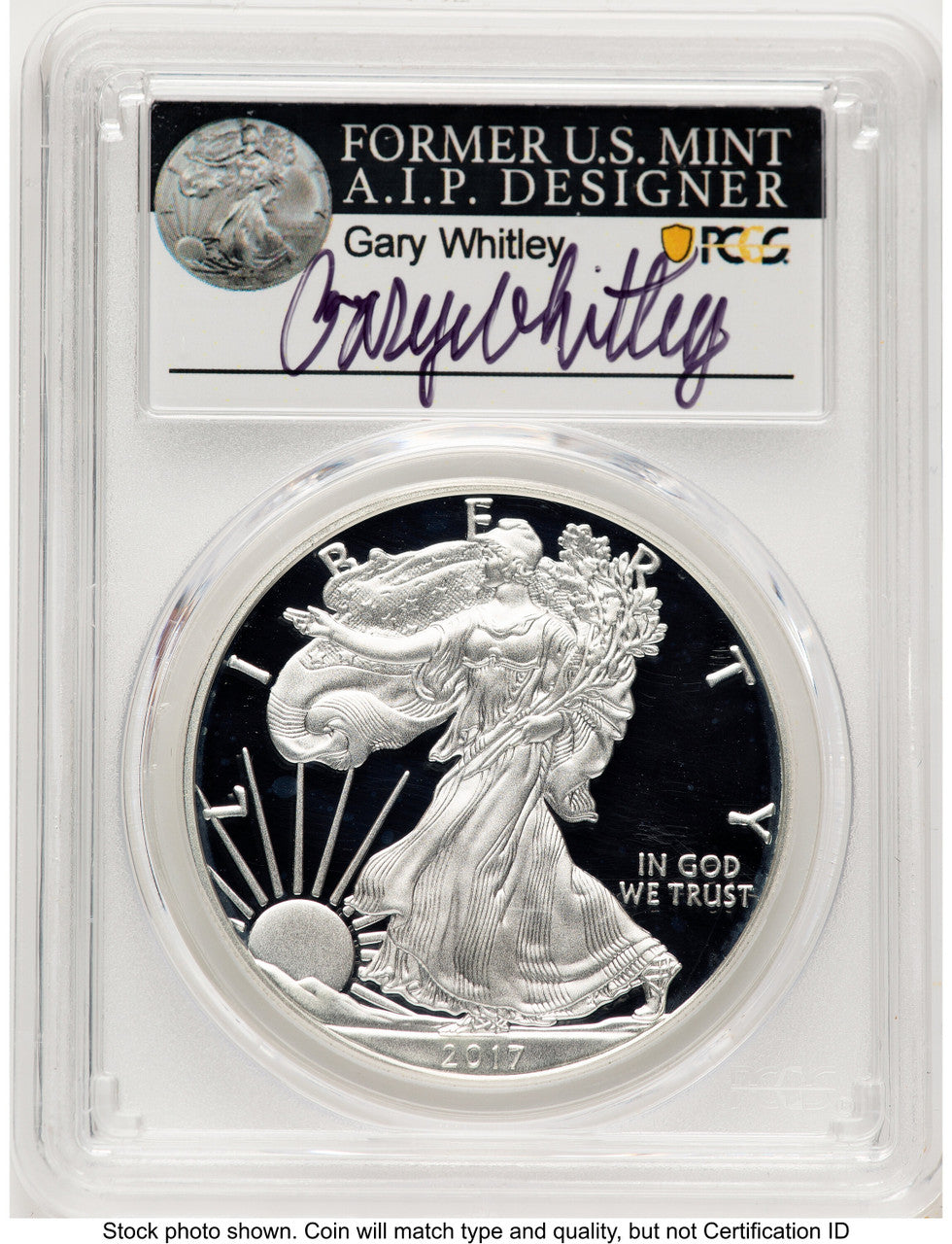 2017-S Proof Silver Eagle Congratulations Set 1 oz FDI Gary Whitley PCGS PR70