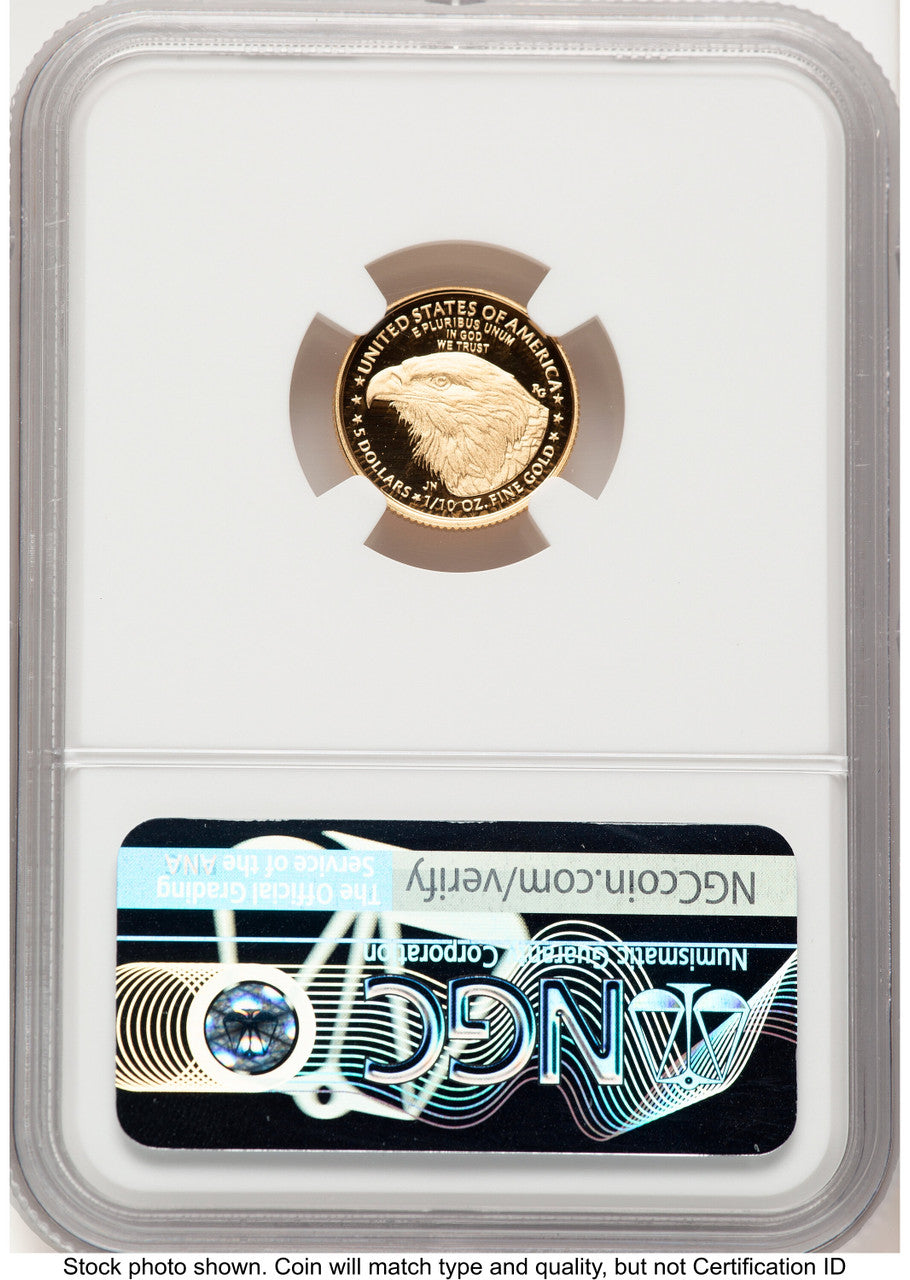 2021-W Type 2 Proof Gold Eagle 1/10 oz FDI Jennie NGC PF70 Norris (782578048)
