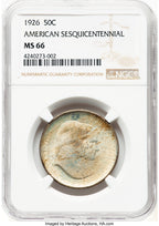 1926 50C Sesquicentennial Commemorative Silver NGC MS66 (782651003)