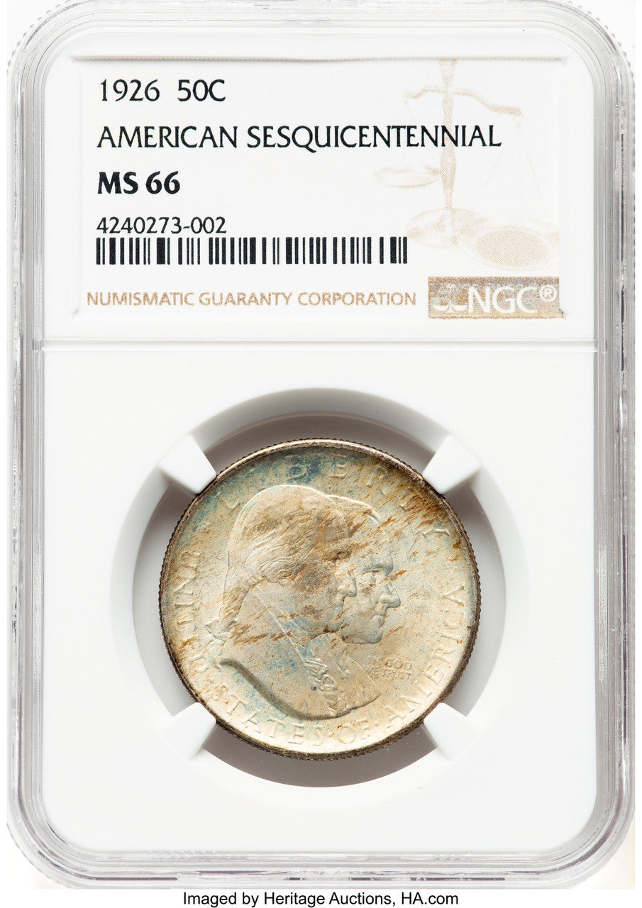 1926 50C Sesquicentennial Commemorative Silver NGC MS66 (782651003)