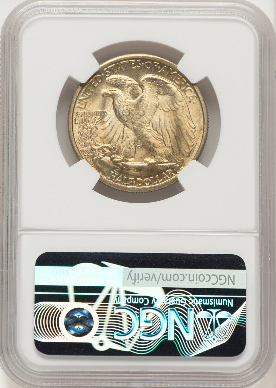 1946-D 50C Walking Liberty Half Dollar NGC MS66+