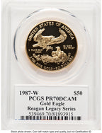 1987-W Proof Gold Eagle 1 oz Reagan Legacy Series Michael Reagan PCGS PR70