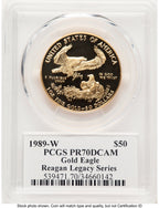 1989-W Proof Gold Eagle 1 oz Reagan Legacy Series Michael Reagan PCGS PR70