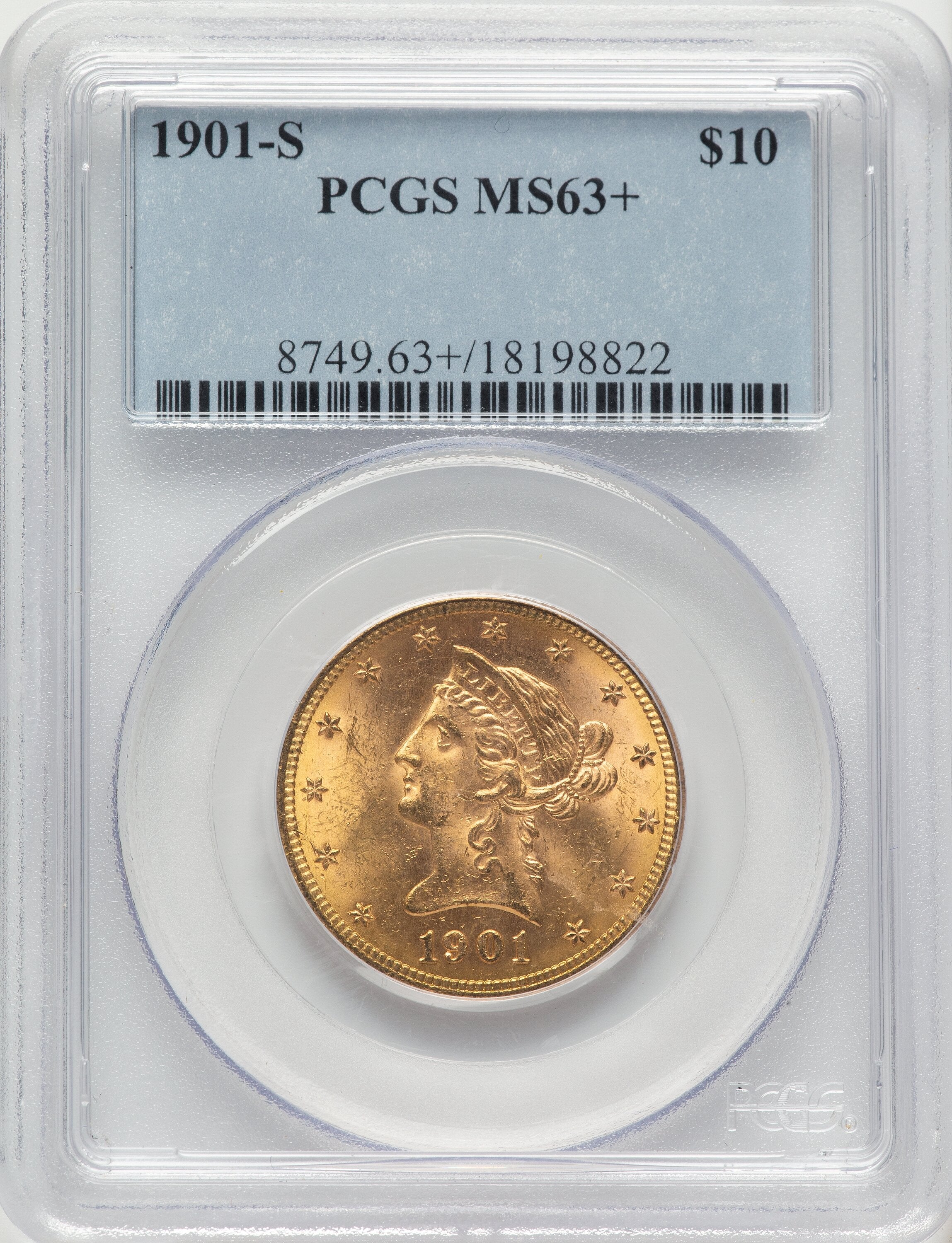 1901-S $10 Liberty Eagle PCGS MS63+