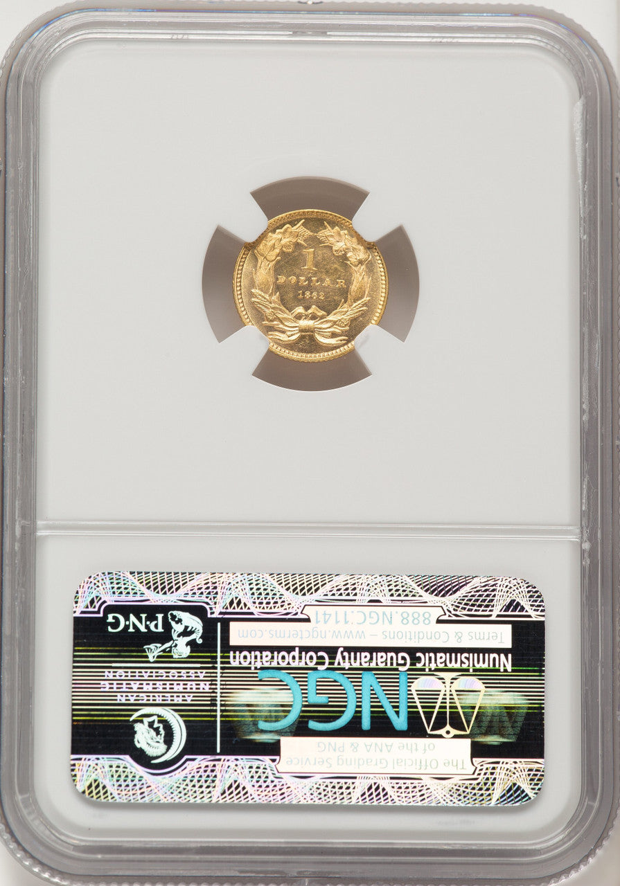 1862 G$1 Gold Dollar NGC MS63 (782694046)