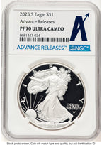 2025-S Proof Silver Eagle 1 oz AR Standard NGC PF70