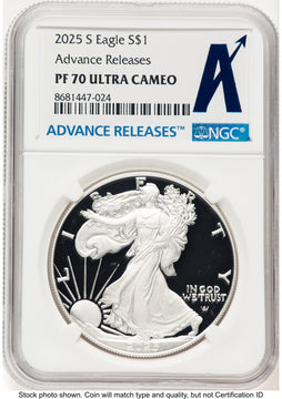 2025-S Proof Silver Eagle 1 oz AR Standard NGC PF70