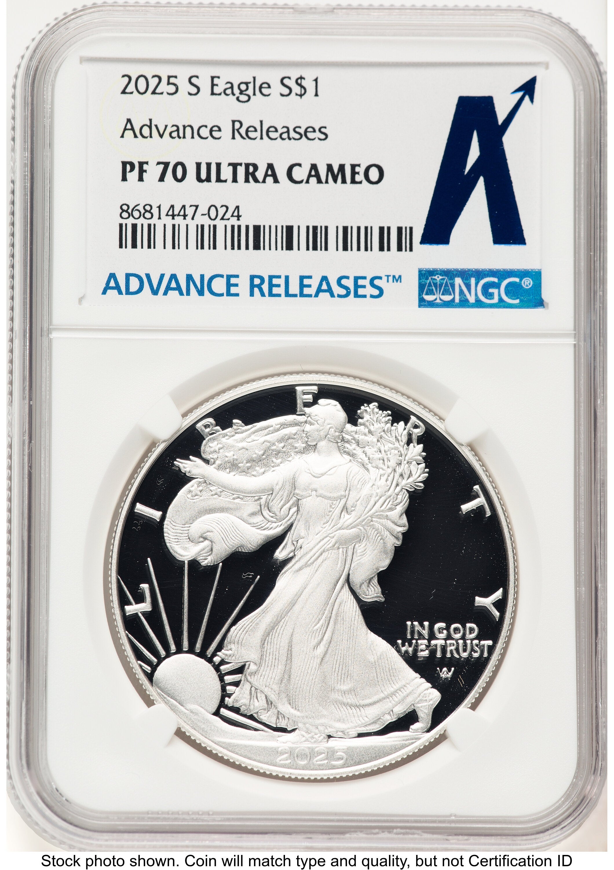 2025-S Proof Silver Eagle 1 oz AR Standard NGC PF70 | LCR Coin