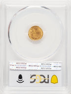 1853 G$1 Blue Gradient Gold Dollar PCGS MS65