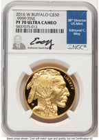 2016-W Proof Gold Buffalo 1 oz NGC PF70 Ed Moy