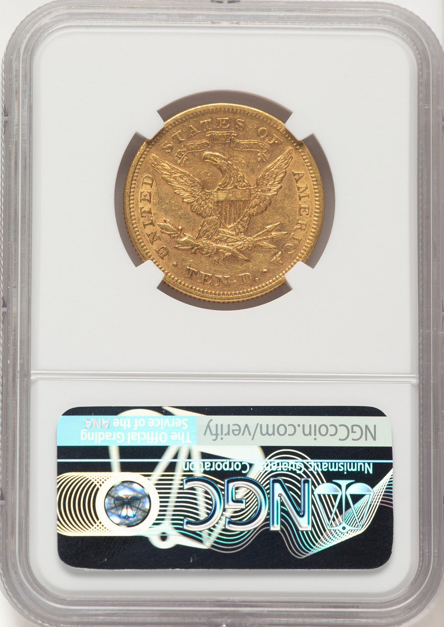 1876-S $10 Liberty Eagle NGC AU55 (782827012)