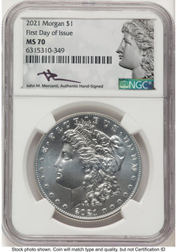 2021 6 Coin Morgan & Peace Dollar Set FDI John Morgan/Peace Label NGC MS70 Mercanti
