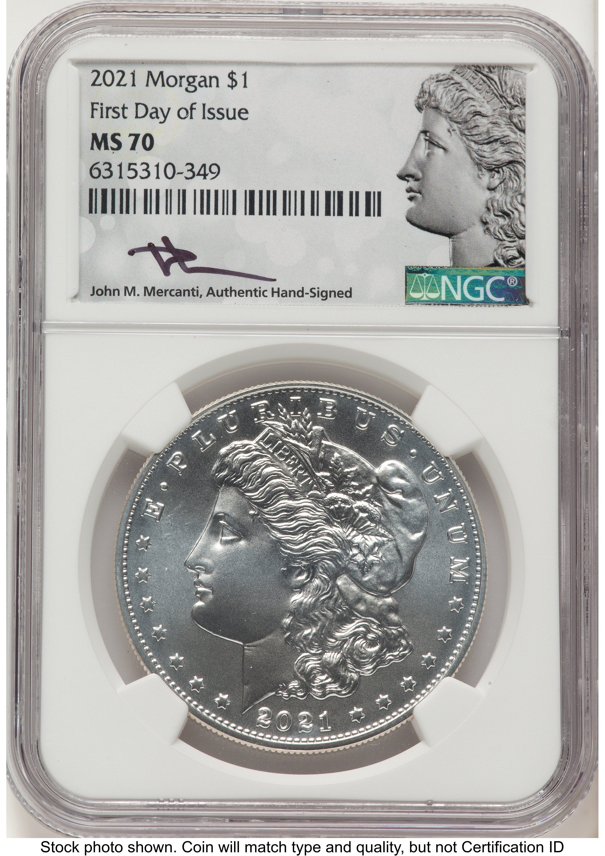 2021 6 Coin Morgan & Peace Dollar Set FDI John Morgan/Peace Label NGC MS70 Mercanti