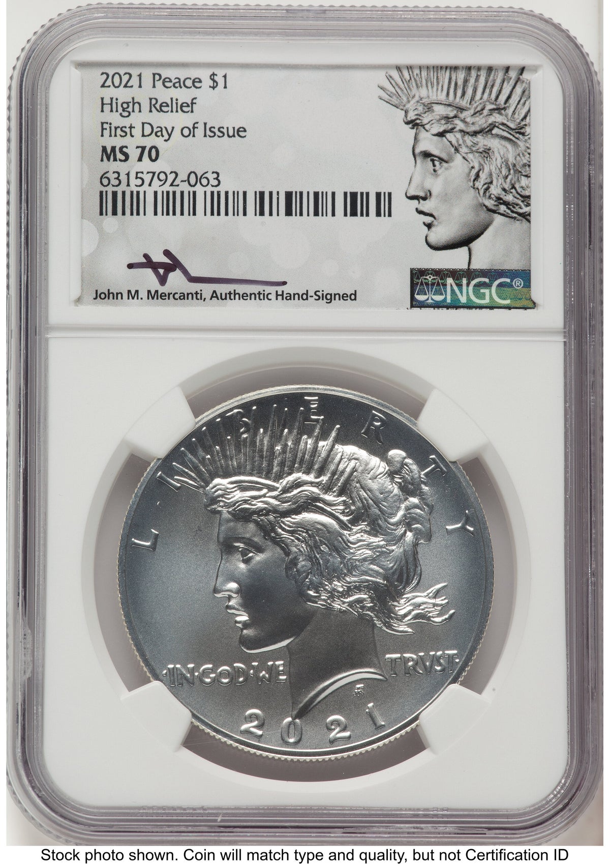 2021 6 Coin Morgan & Peace Dollar Set FDI John Morgan/Peace Label NGC MS70 Mercanti