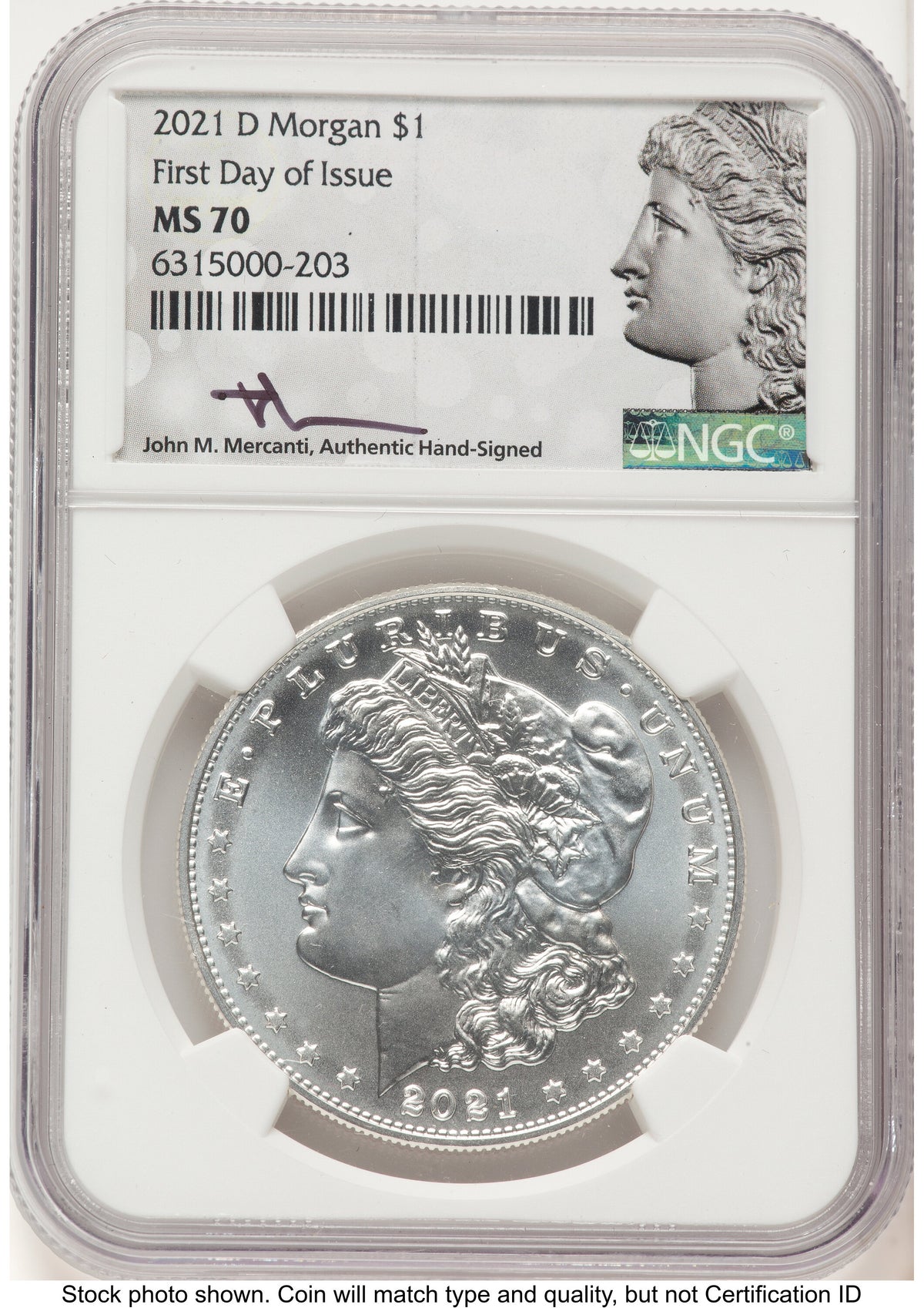 2021 6 Coin Morgan & Peace Dollar Set FDI John Morgan/Peace Label NGC MS70 Mercanti