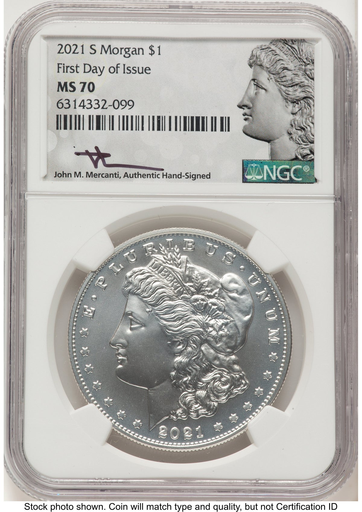 2021 6 Coin Morgan & Peace Dollar Set FDI John Morgan/Peace Label NGC MS70 Mercanti