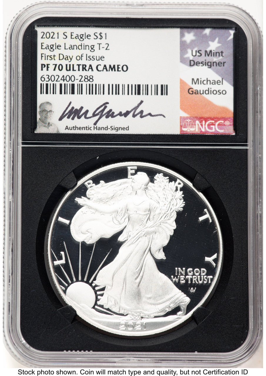 2021-S TY2 Proof Silver Eagle FDI NGC PF70 Michael Gaudioso