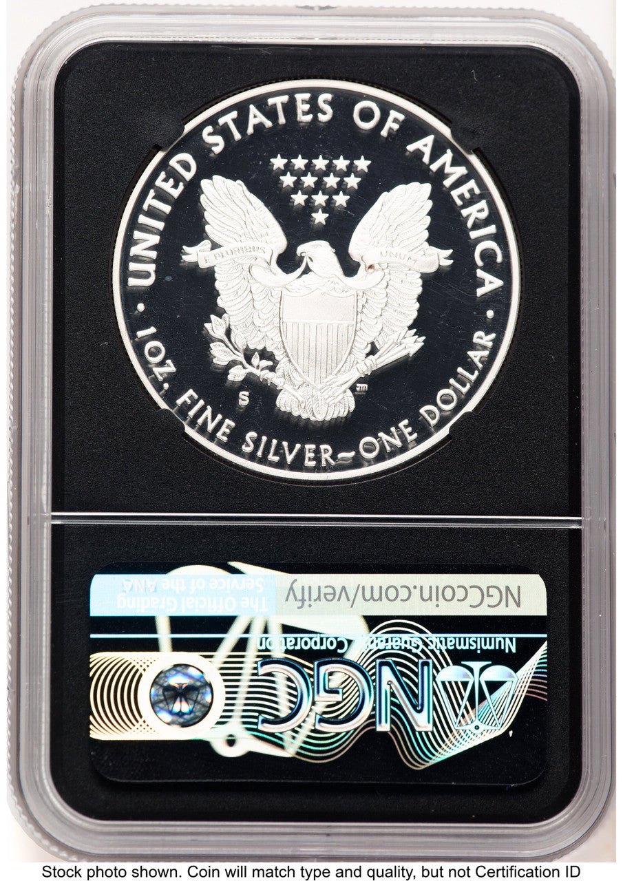 2020-S Proof Silver Eagle FDI NGC PF70 Mercanti Signed