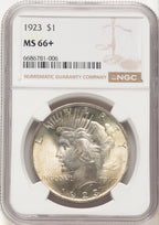 1923 Peace Dollar NGC MS66+ (782868031)