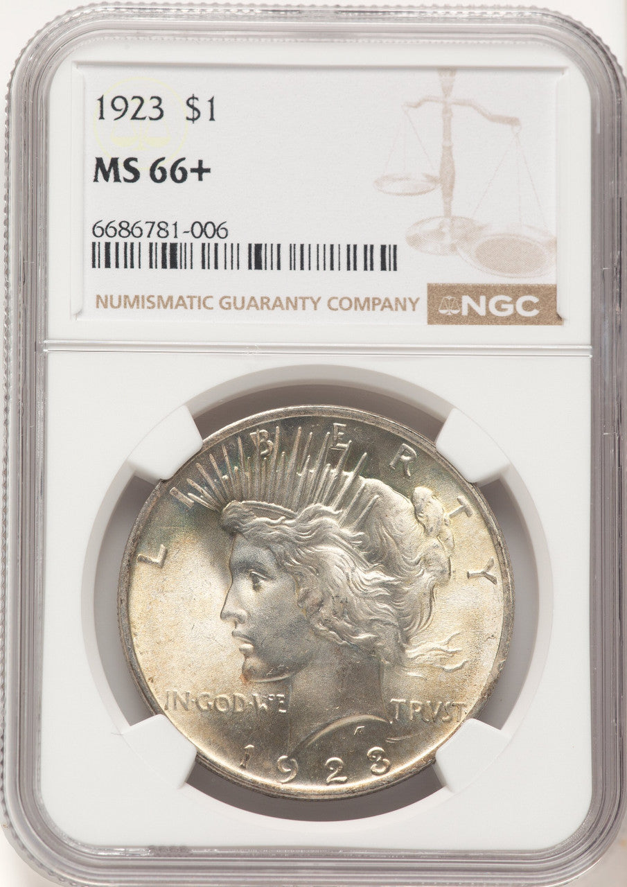 1923 Peace Dollar NGC MS66+ (782868031)