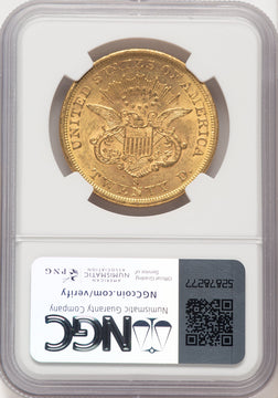 1861-S $20 Liberty Double Eagle NGC MS61