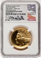 2019-W G$100 American Liberty High Relief Enhanced FDI Mike Castle NGC MS70 (782883002)