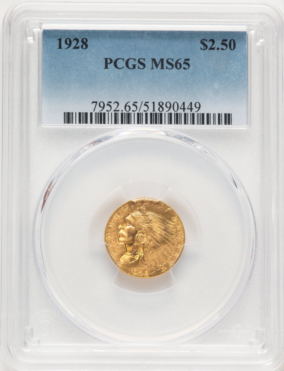 1928 $2.50 Indian Quarter Eagle PCGS MS65 (782922002)