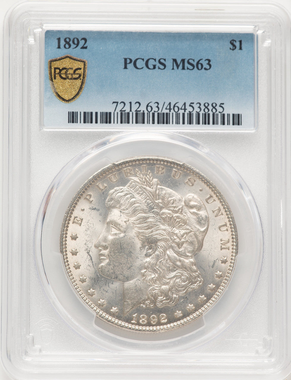 1892 Morgan Dollar PCGS MS63 (782957002)