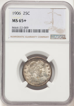 1906 25C Barber Quarter NGC MS65+