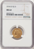1914-D $2.50 Indian Quarter Eagle NGC MS62 (782959002)