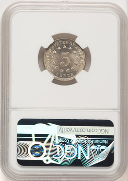 1876 5C Shield Nickel NGC MS66