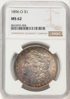 1896-O Morgan Dollar NGC MS62