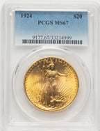 1924 $20 Saint Saint-Gaudens Double Eagle PCGS MS67