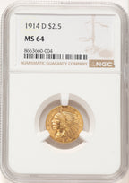 1914-D $2.50 Indian Quarter Eagle NGC MS64 (782964012)