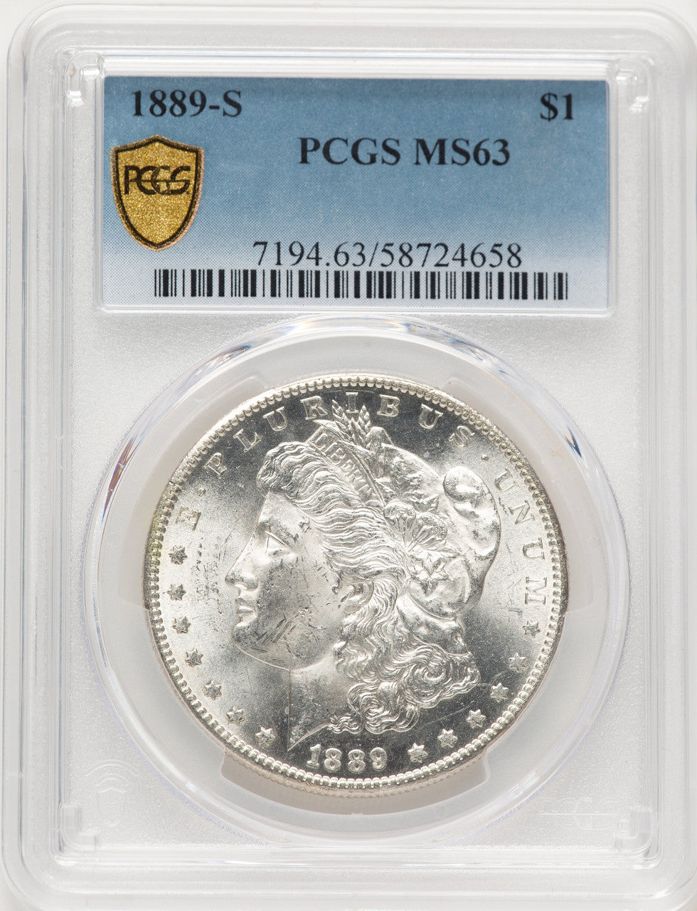 1889-S Morgan Dollar PCGS MS63 (782968035)