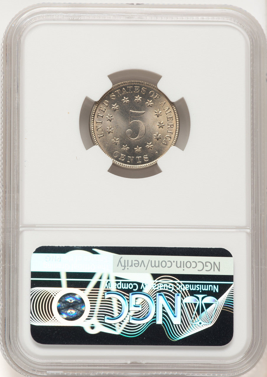 1883 5C Shield Shield Nickel NGC MS67
