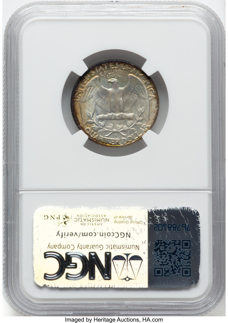 1957-D 25C CAC Washington Quarter NGC MS67+ (782981001)