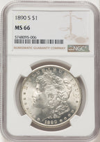 1890-S Morgan Dollar NGC MS66 (782984019)