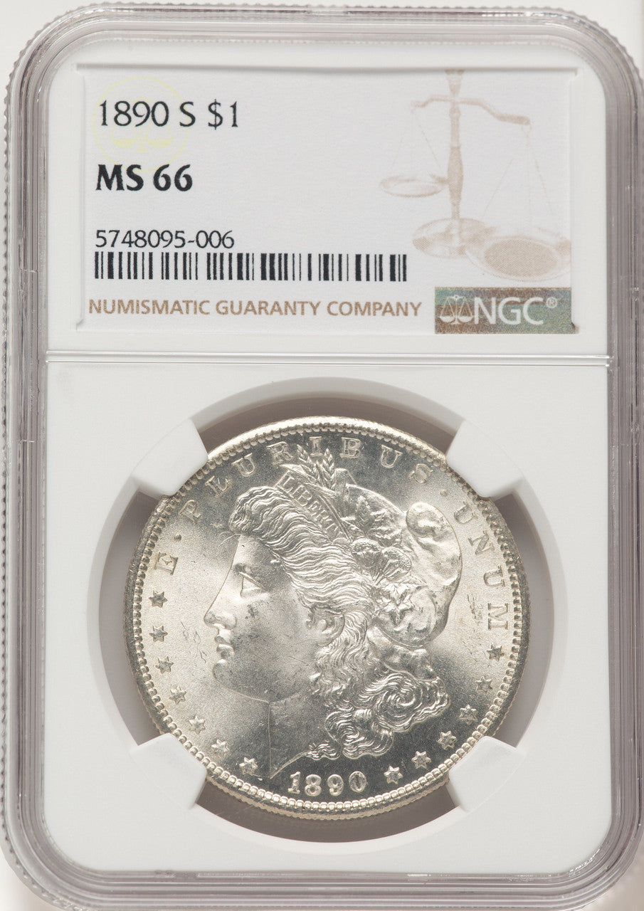1890-S Morgan Dollar NGC MS66 (782984019)